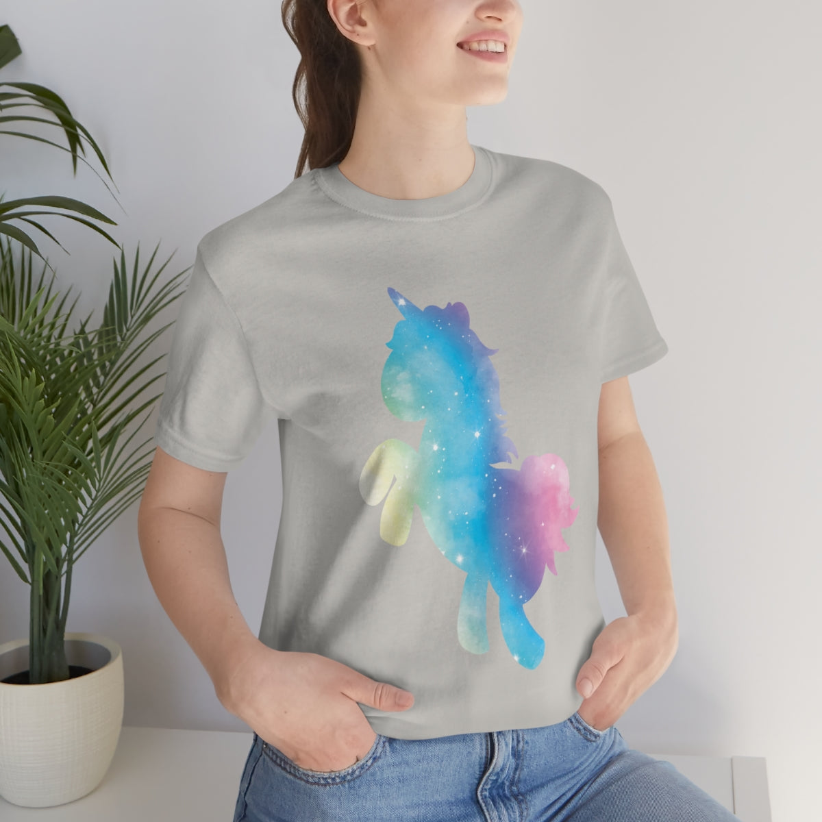 Unicorns Are Cool Rainbow Unisex Jersey Short Sleeve T-Shirt Ichaku [Perfect Gifts Selection]