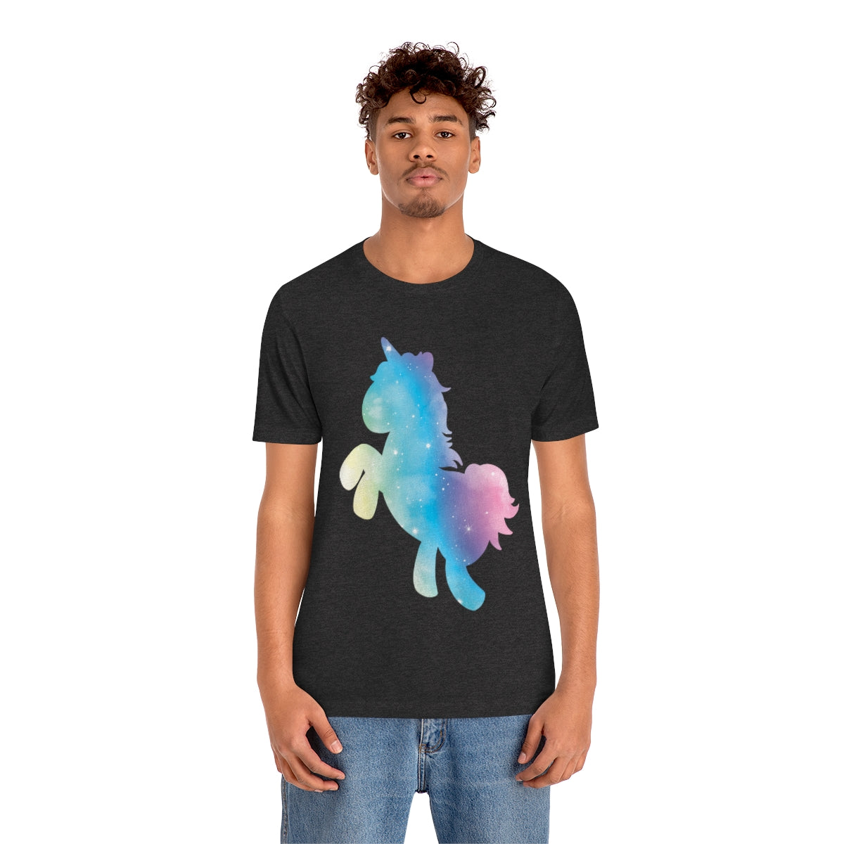 Unicorns Are Cool Rainbow Unisex Jersey Short Sleeve T-Shirt Ichaku [Perfect Gifts Selection]