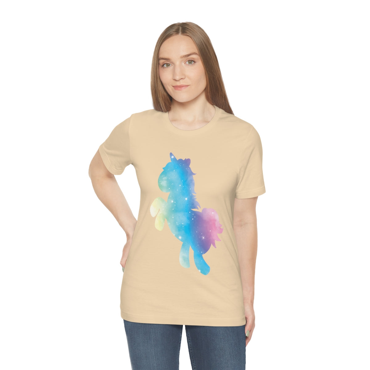 Unicorns Are Cool Rainbow Unisex Jersey Short Sleeve T-Shirt Ichaku [Perfect Gifts Selection]