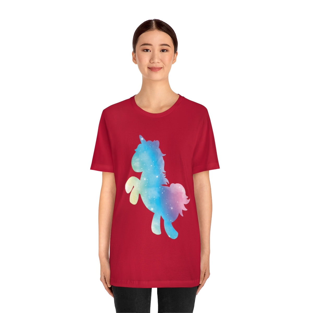 Unicorns Are Cool Rainbow Unisex Jersey Short Sleeve T-Shirt Ichaku [Perfect Gifts Selection]