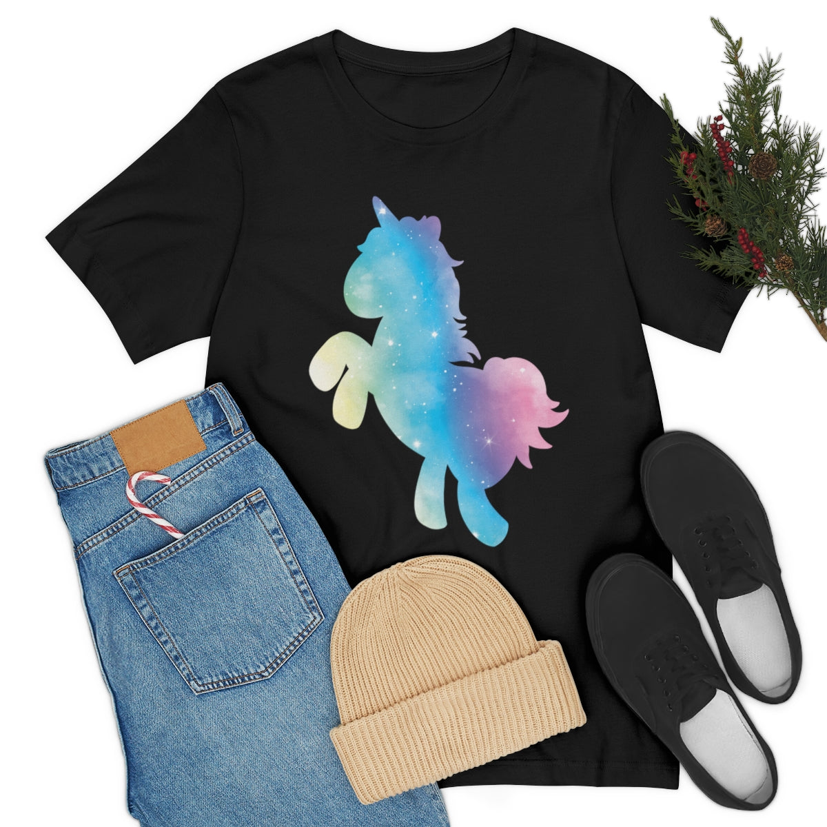 Unicorns Are Cool Rainbow Unisex Jersey Short Sleeve T-Shirt Ichaku [Perfect Gifts Selection]