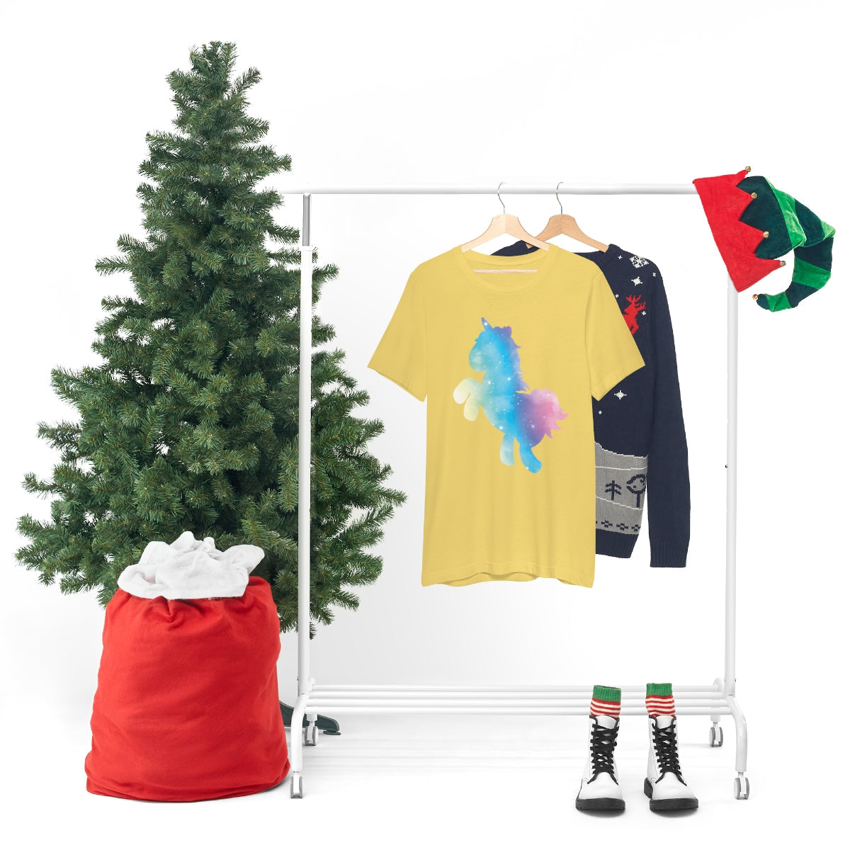 Unicorns Are Cool Rainbow Unisex Jersey Short Sleeve T-Shirt Ichaku [Perfect Gifts Selection]