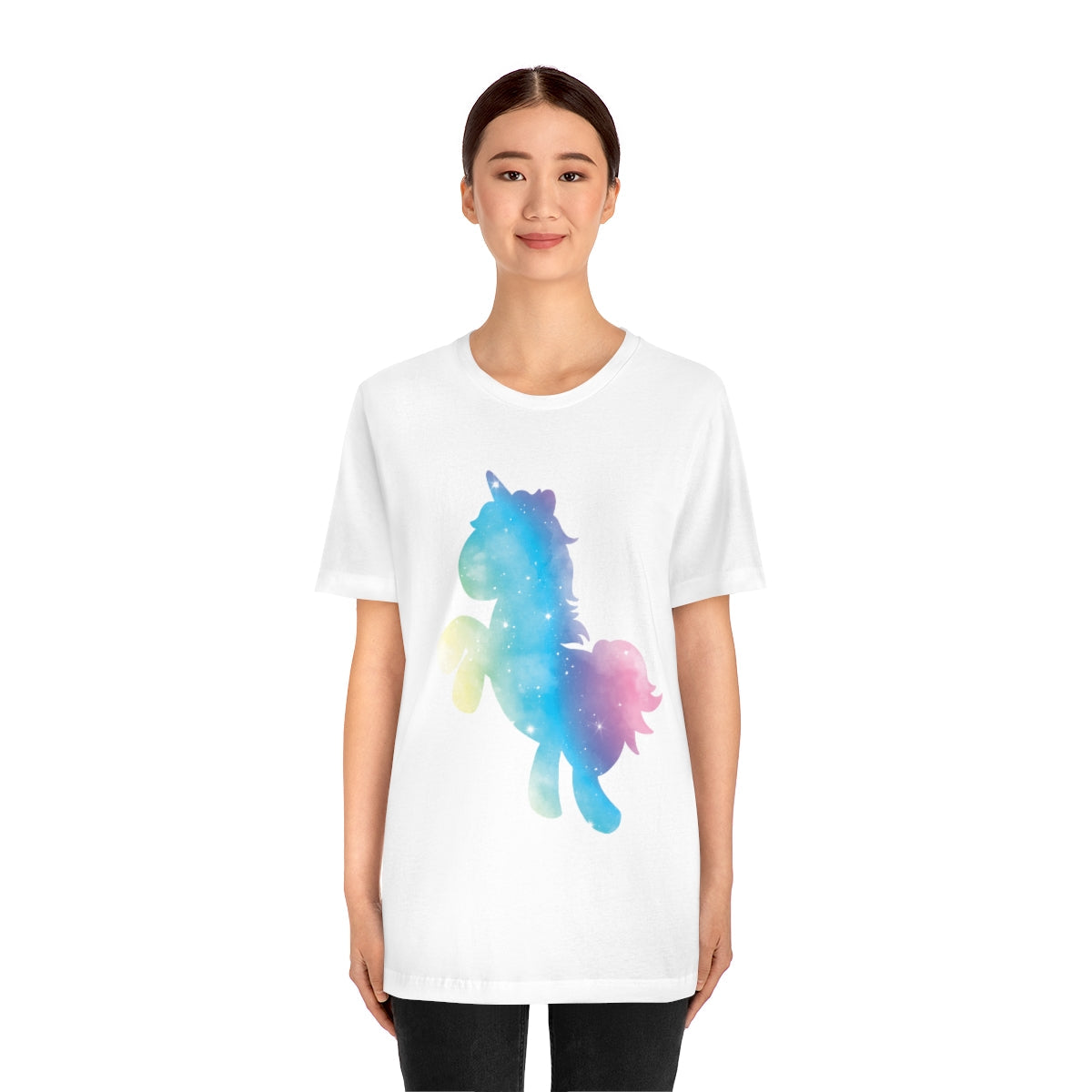 Unicorns Are Cool Rainbow Unisex Jersey Short Sleeve T-Shirt Ichaku [Perfect Gifts Selection]