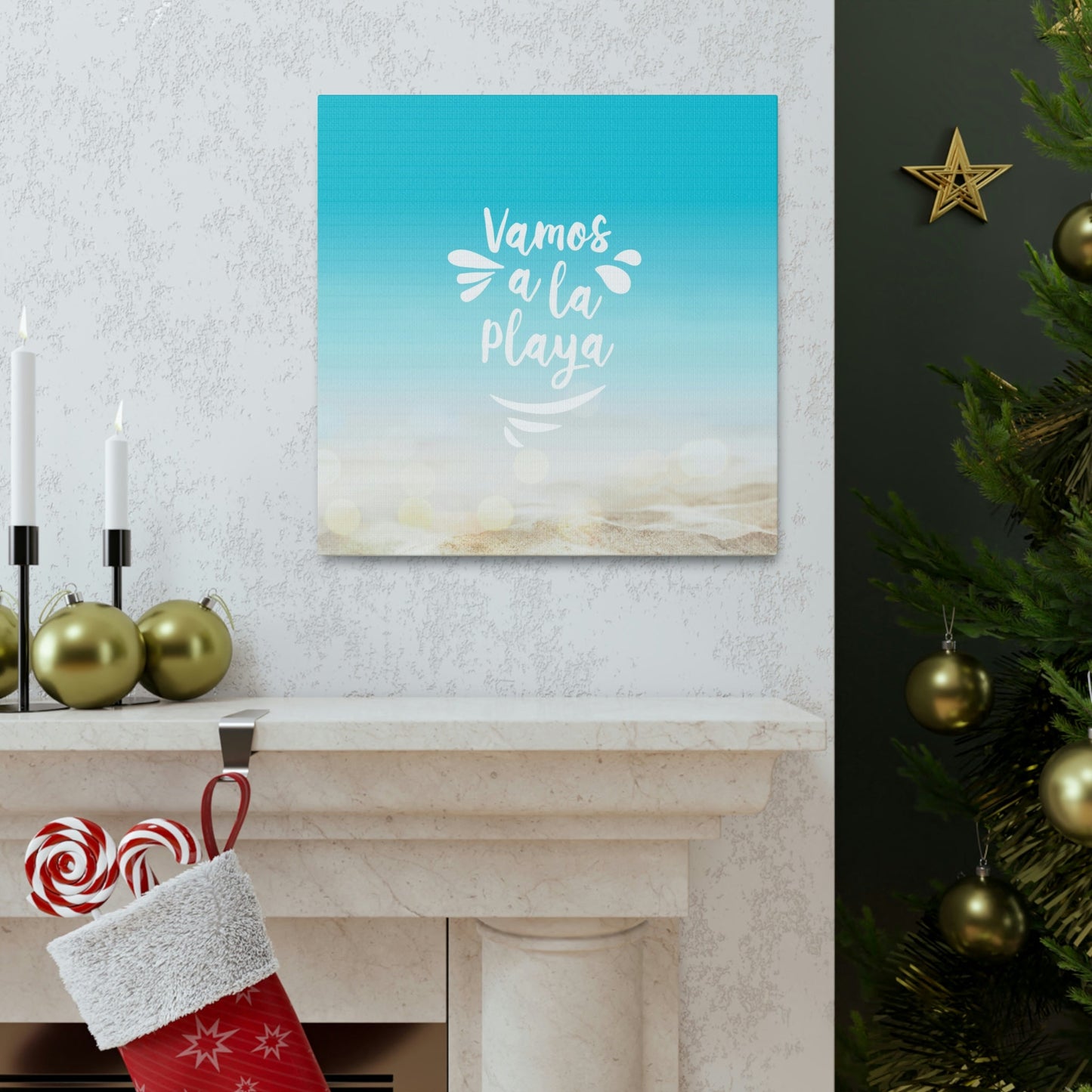 Vamos A La Playa Let's Go To The Beach Sand Aesthetic Classic Art Canvas Gallery Wraps Ichaku [Perfect Gifts Selection]