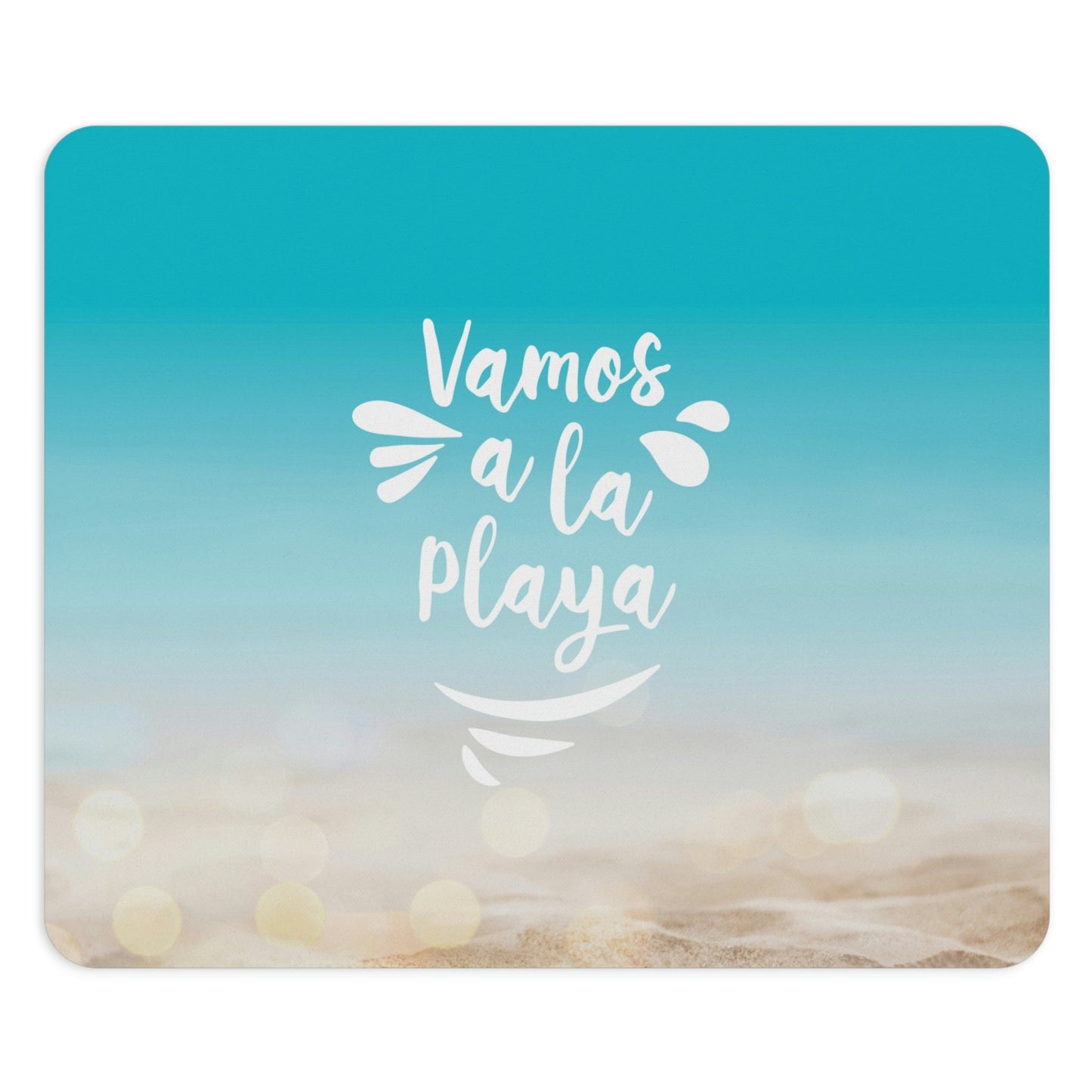 Vamos A La Playa Let's Go To The Beach Sand Art Ergonomic Non-slip Creative Design Mouse Pad Ichaku [Perfect Gifts Selection]