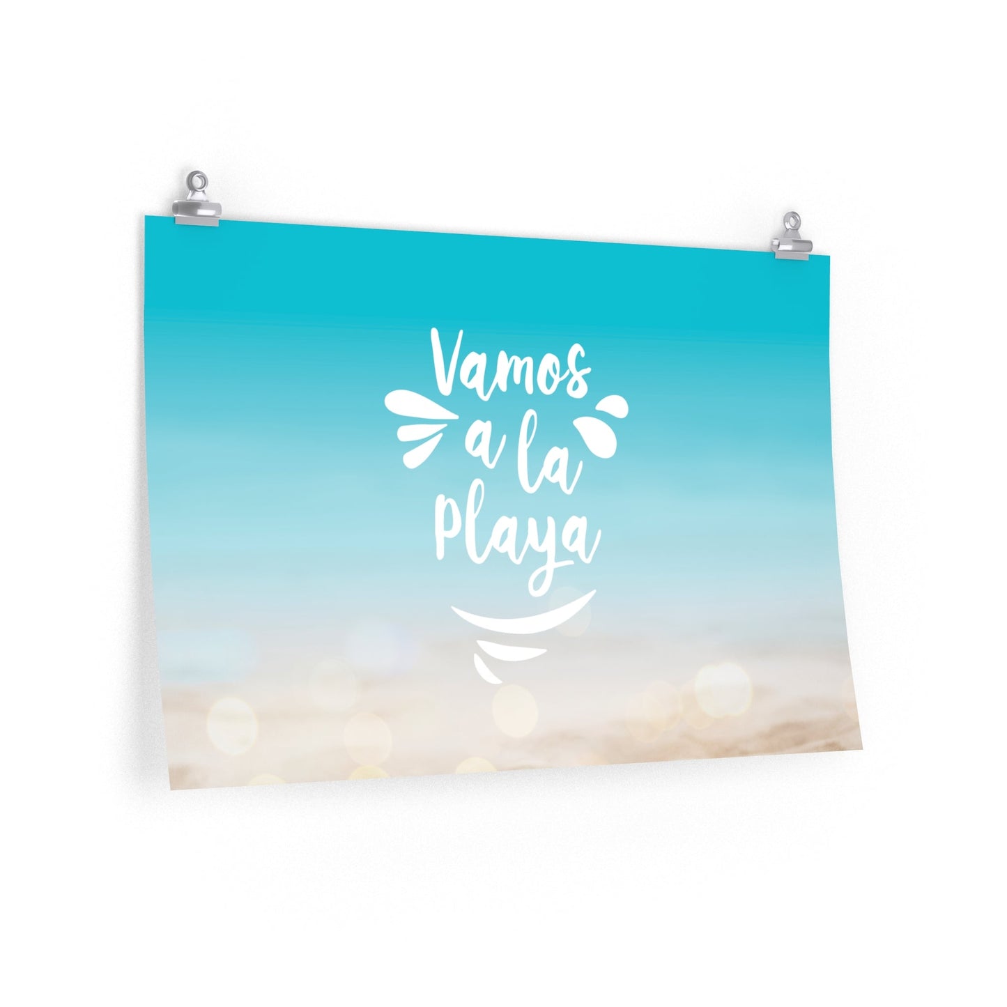 Vamos A La Playa Let's Go To The Beach Sand Art Premium Matte Horizontal Posters Ichaku [Perfect Gifts Selection]