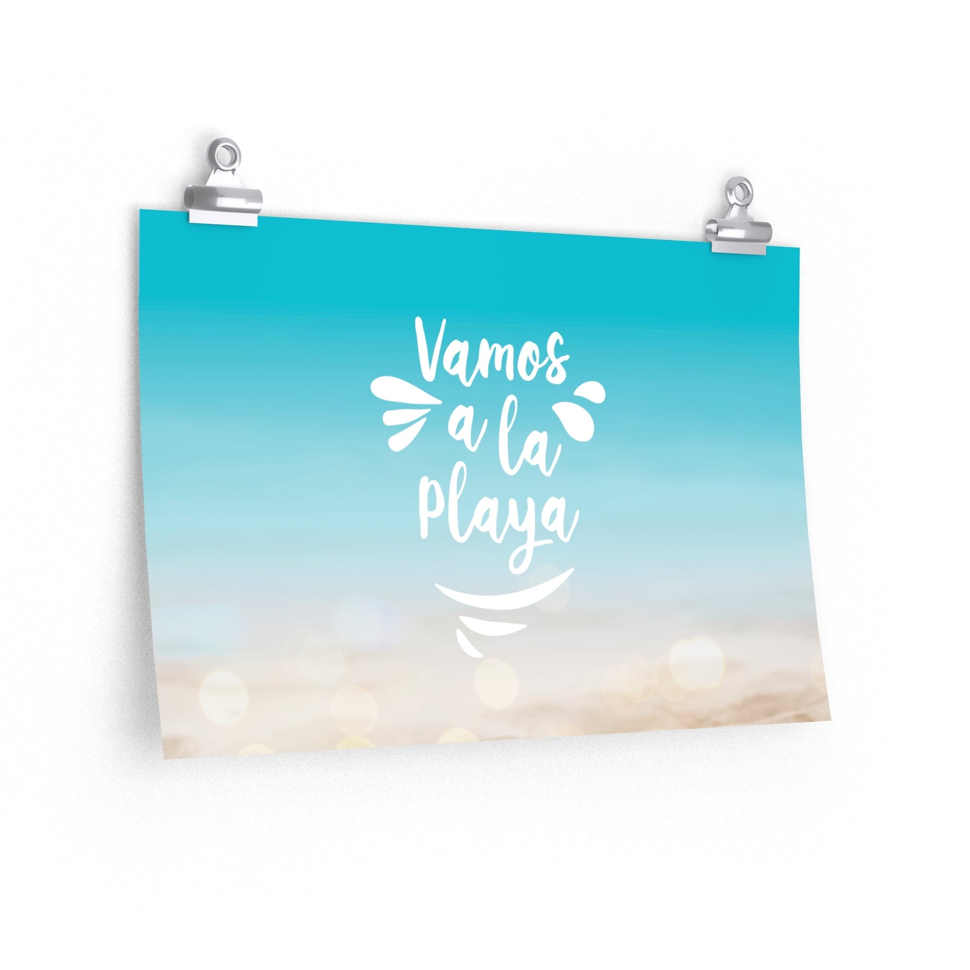 Vamos A La Playa Let's Go To The Beach Sand Art Premium Matte Horizontal Posters Ichaku [Perfect Gifts Selection]