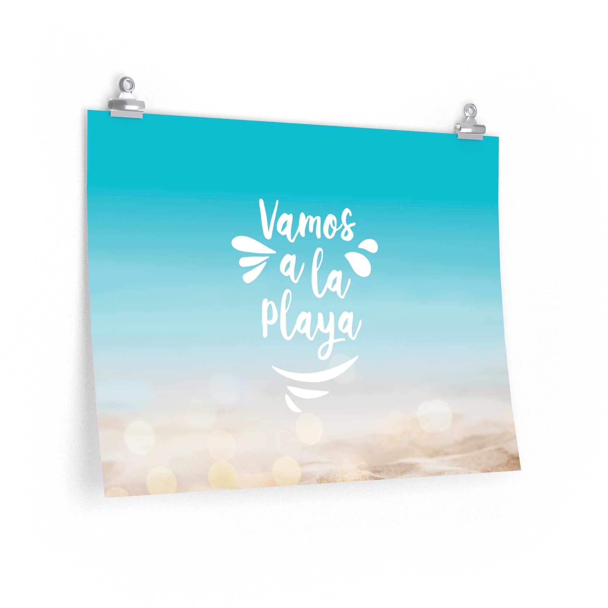 Vamos A La Playa Let's Go To The Beach Sand Art Premium Matte Horizontal Posters Ichaku [Perfect Gifts Selection]