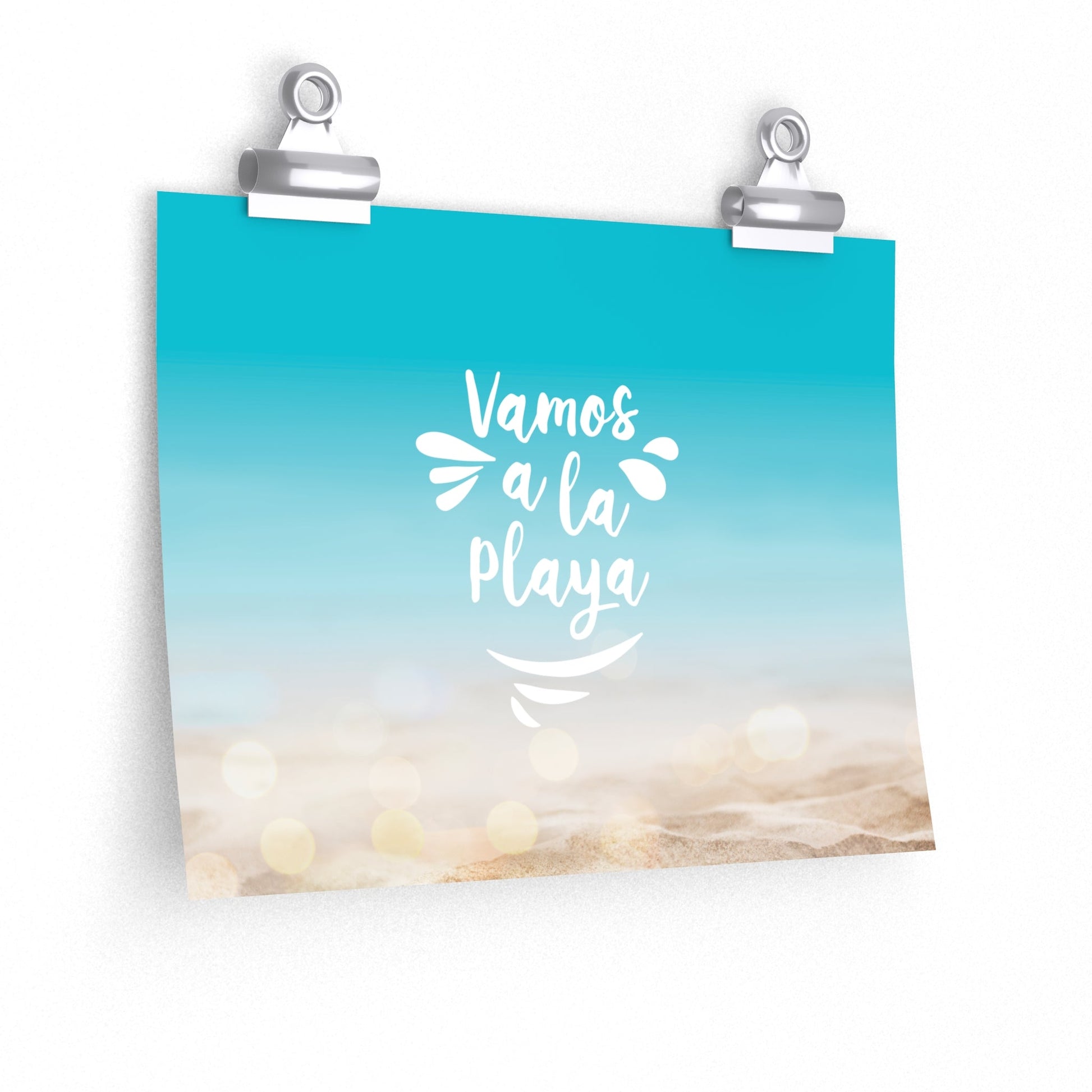 Vamos A La Playa Let's Go To The Beach Sand Art Premium Matte Horizontal Posters Ichaku [Perfect Gifts Selection]