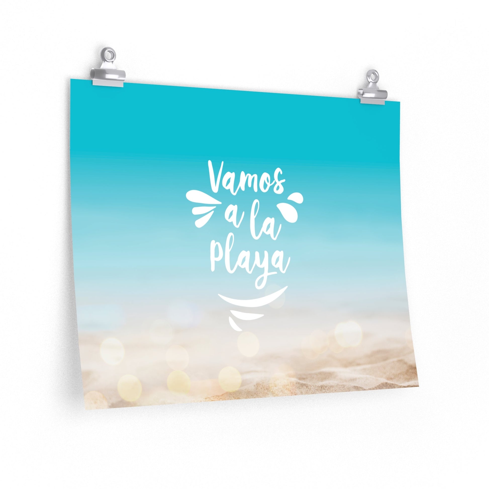 Vamos A La Playa Let's Go To The Beach Sand Art Premium Matte Horizontal Posters Ichaku [Perfect Gifts Selection]
