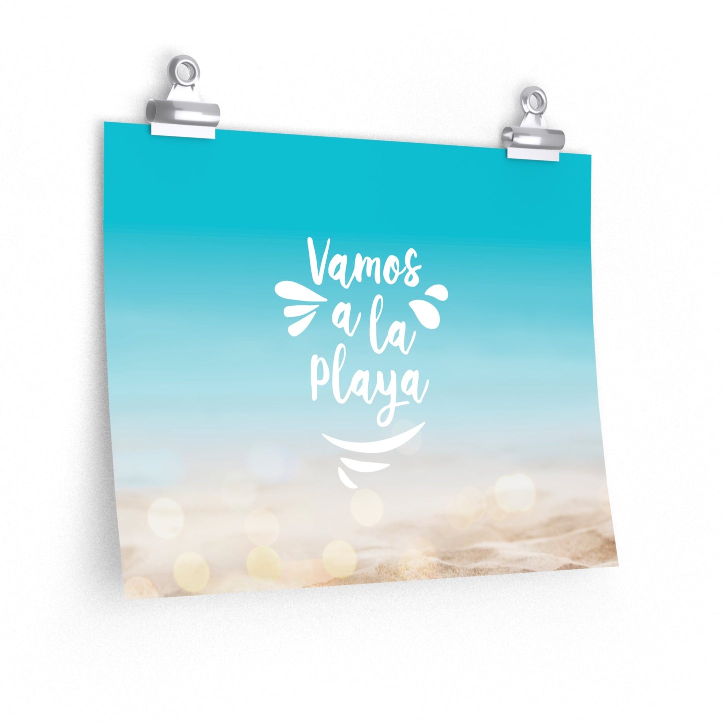 Vamos A La Playa Let's Go To The Beach Sand Art Premium Matte Horizontal Posters Ichaku [Perfect Gifts Selection]