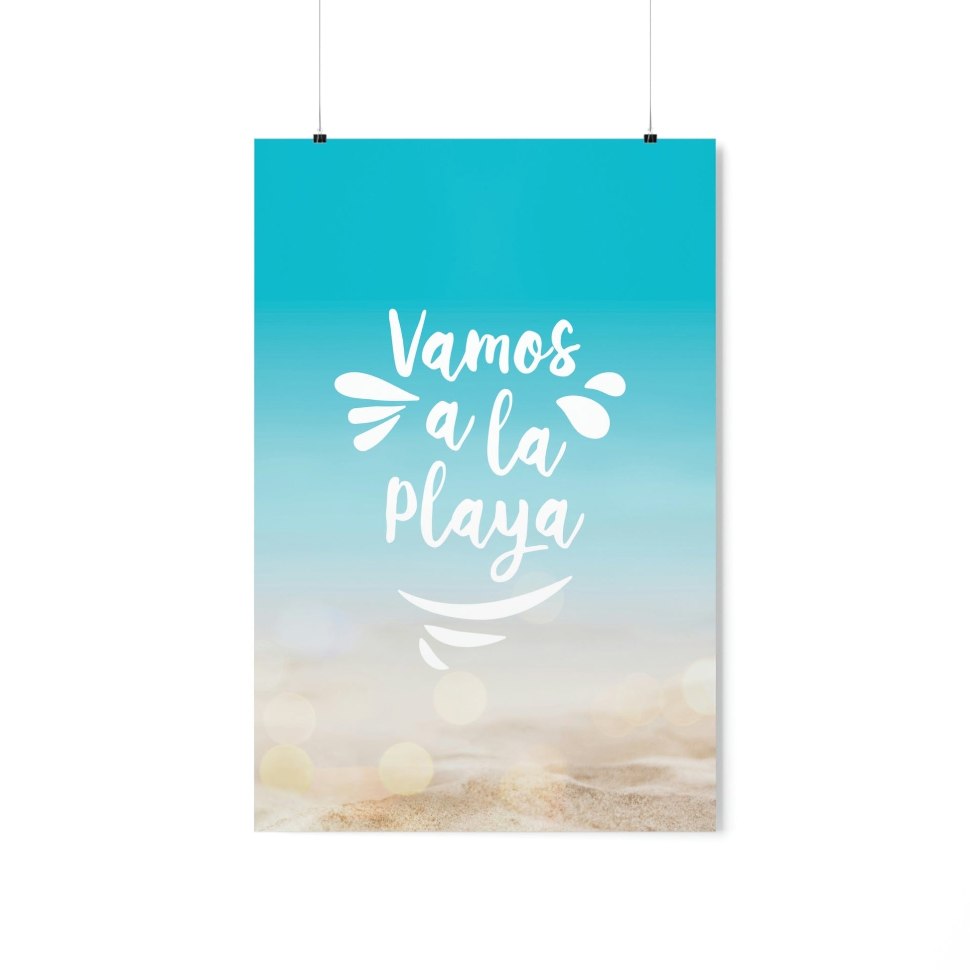 Vamos A La Playa Let's Go To The Beach Sand Art Premium Matte Vertical Posters Ichaku [Perfect Gifts Selection]