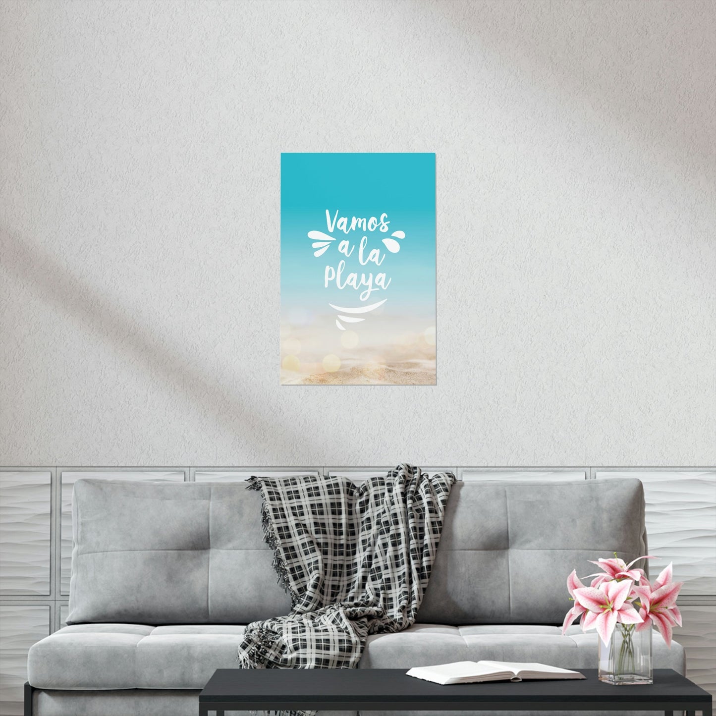 Vamos A La Playa Let's Go To The Beach Sand Art Premium Matte Vertical Posters Ichaku [Perfect Gifts Selection]