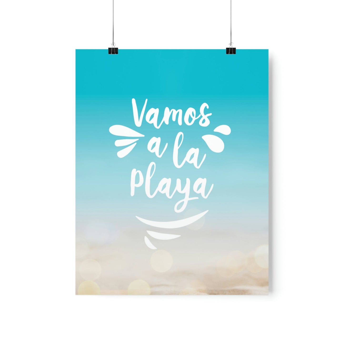 Vamos A La Playa Let's Go To The Beach Sand Art Premium Matte Vertical Posters Ichaku [Perfect Gifts Selection]