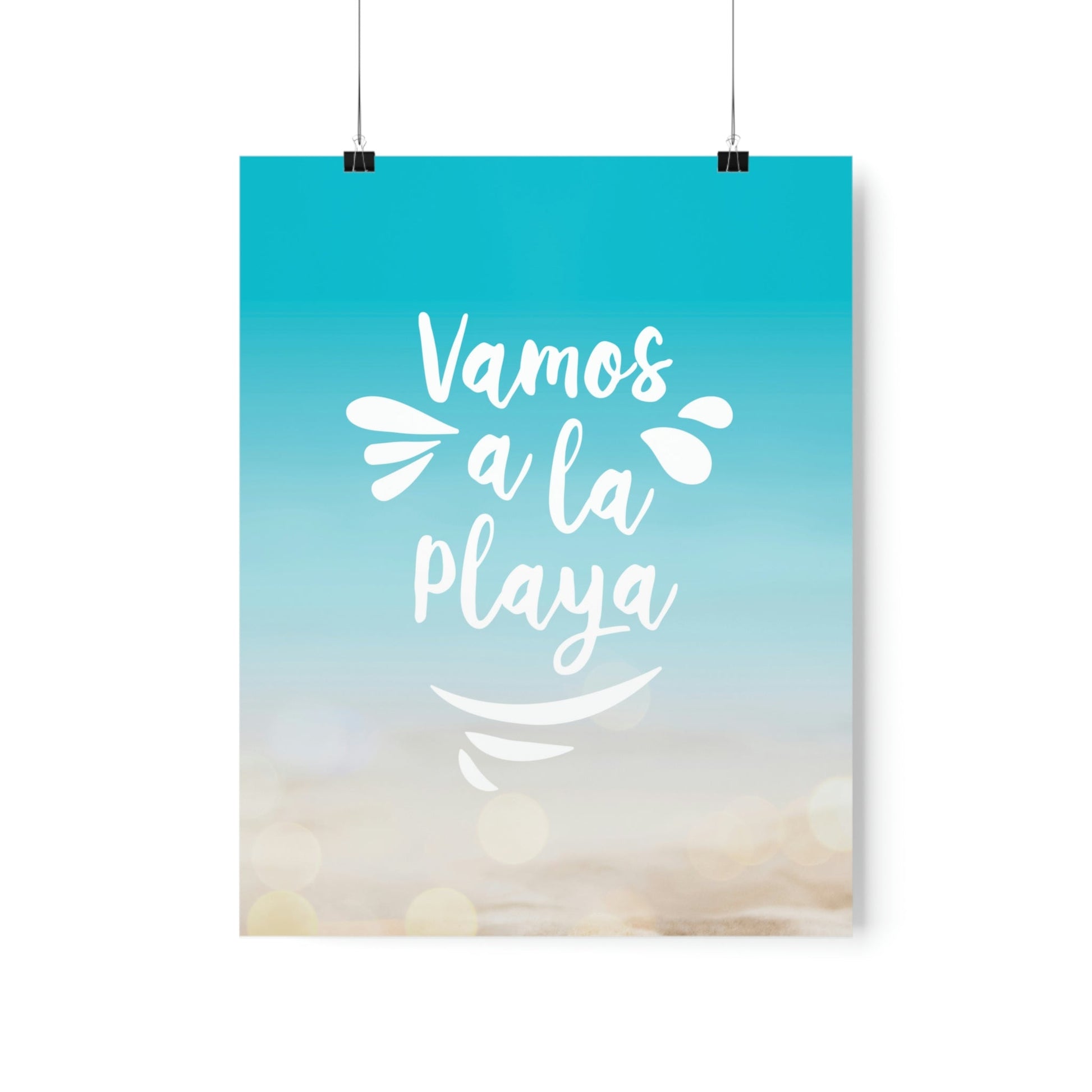 Vamos A La Playa Let's Go To The Beach Sand Art Premium Matte Vertical Posters Ichaku [Perfect Gifts Selection]