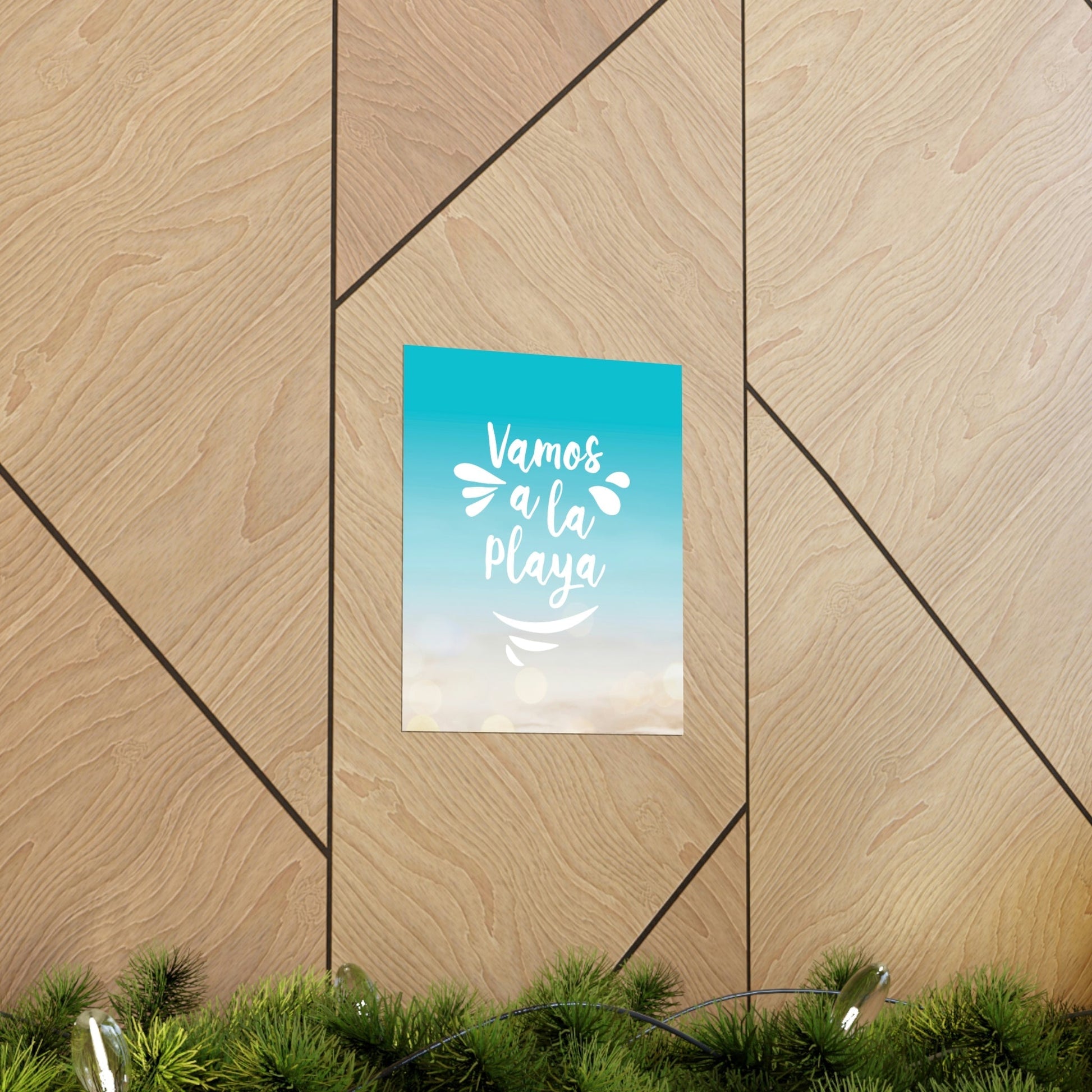 Vamos A La Playa Let's Go To The Beach Sand Art Premium Matte Vertical Posters Ichaku [Perfect Gifts Selection]