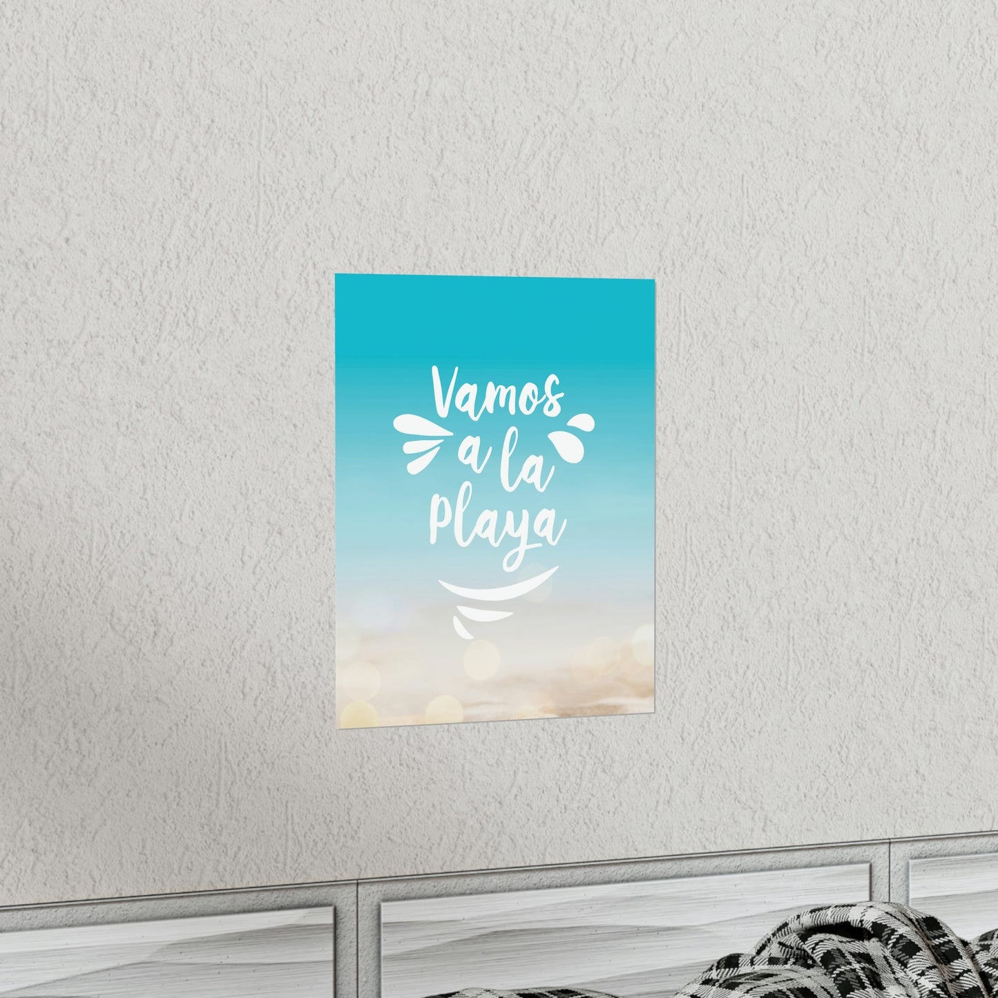 Vamos A La Playa Let's Go To The Beach Sand Art Premium Matte Vertical Posters Ichaku [Perfect Gifts Selection]