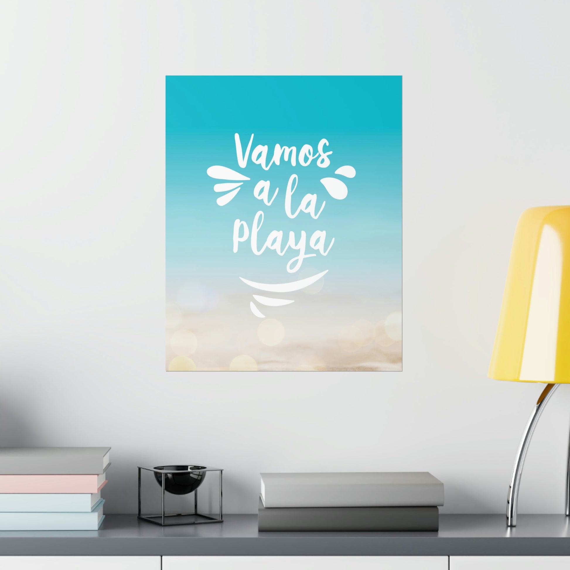 Vamos A La Playa Let's Go To The Beach Sand Art Premium Matte Vertical Posters Ichaku [Perfect Gifts Selection]