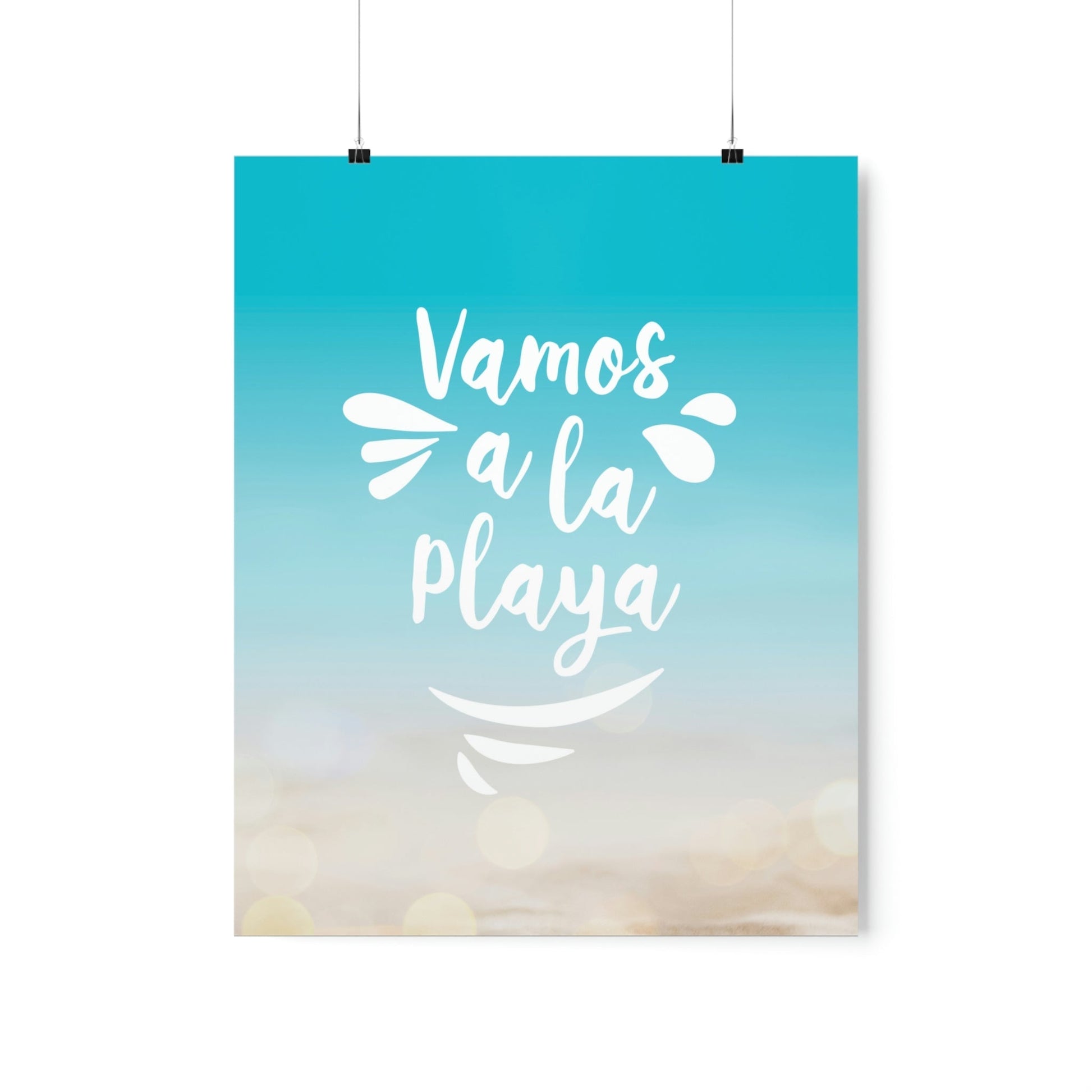 Vamos A La Playa Let's Go To The Beach Sand Art Premium Matte Vertical Posters Ichaku [Perfect Gifts Selection]