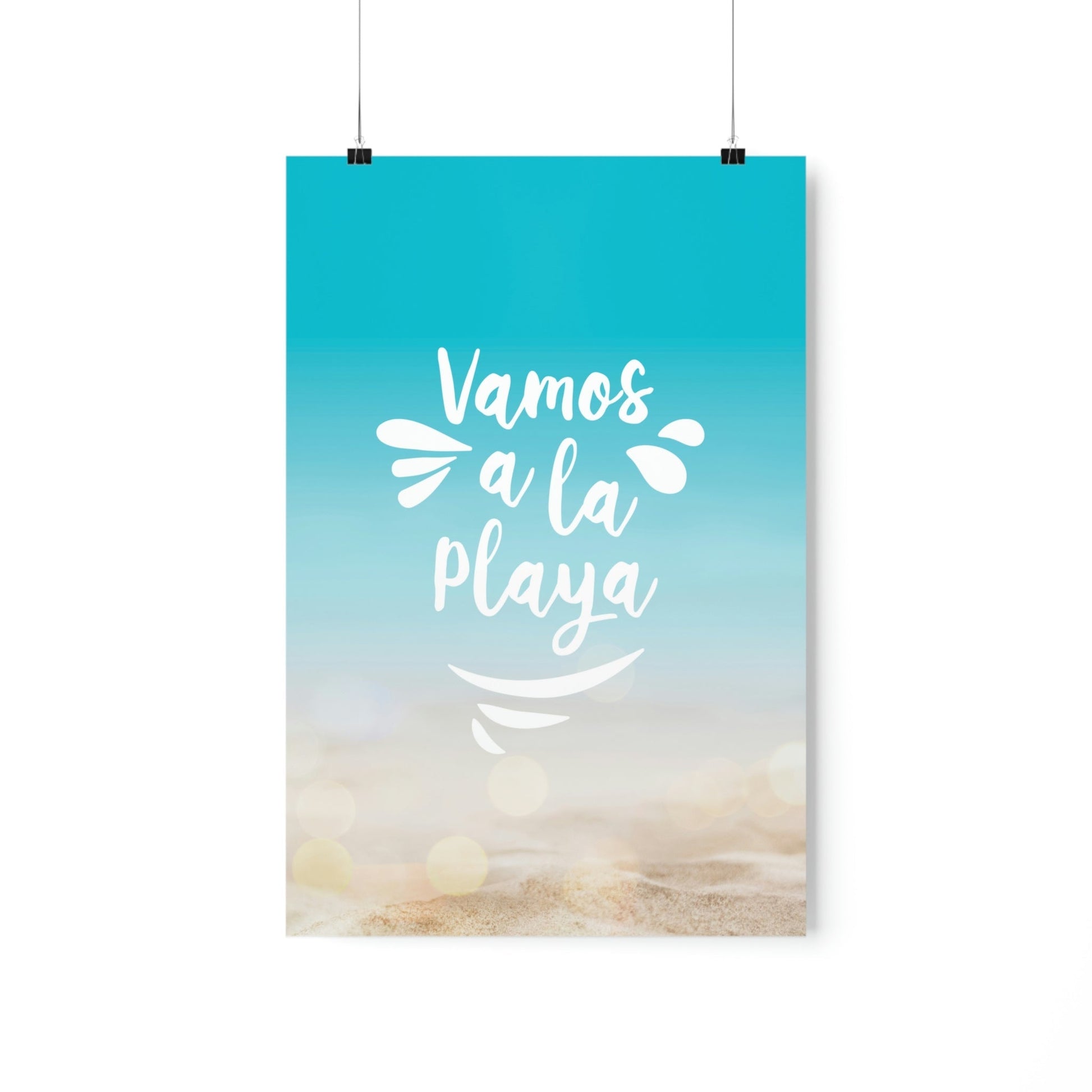 Vamos A La Playa Let's Go To The Beach Sand Art Premium Matte Vertical Posters Ichaku [Perfect Gifts Selection]