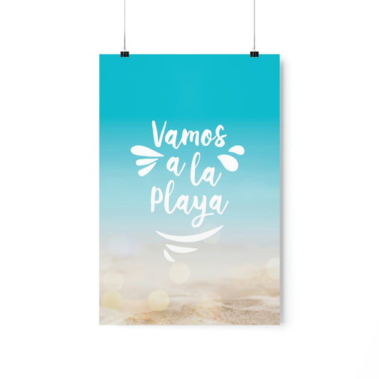Vamos A La Playa Let's Go To The Beach Sand Art Premium Matte Vertical Posters Ichaku [Perfect Gifts Selection]