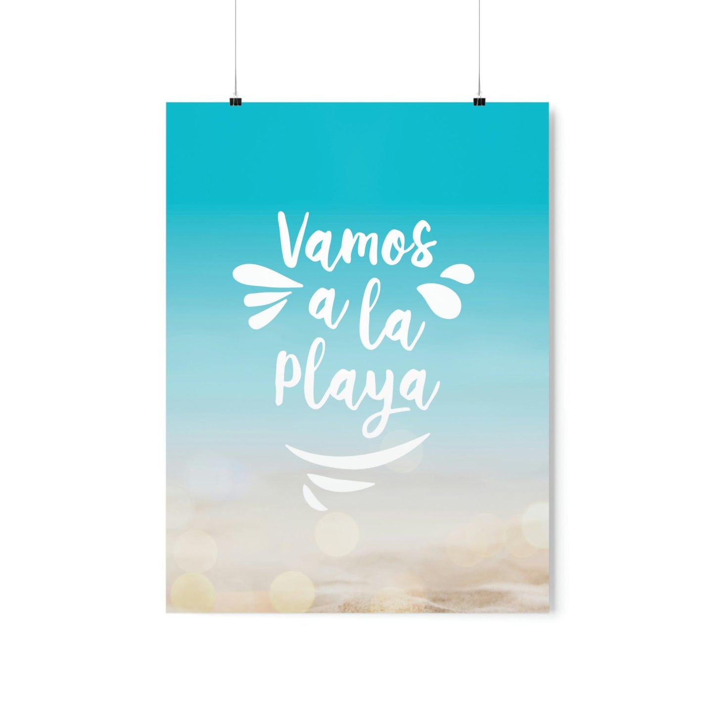 Vamos A La Playa Let's Go To The Beach Sand Art Premium Matte Vertical Posters Ichaku [Perfect Gifts Selection]