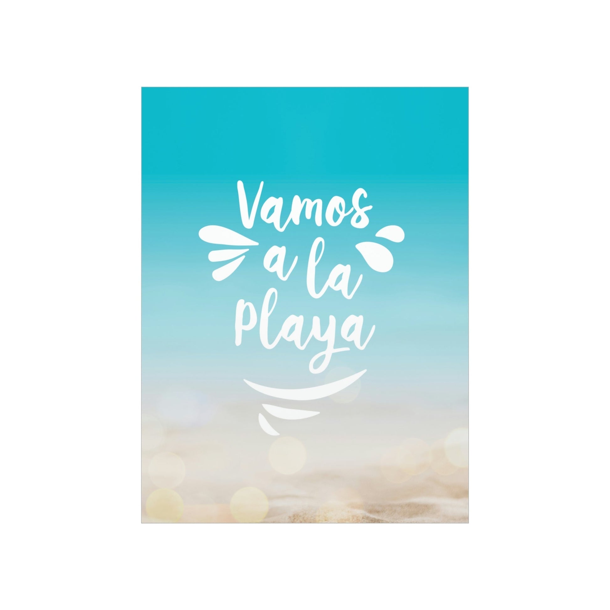 Vamos A La Playa Let's Go To The Beach Sand Art Premium Matte Vertical Posters Ichaku [Perfect Gifts Selection]