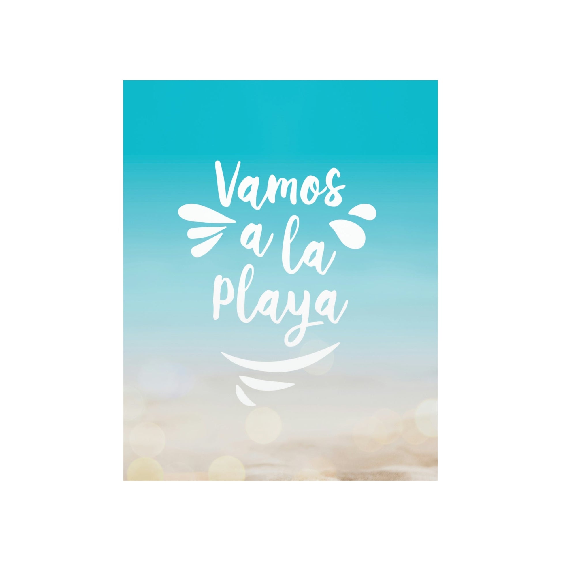 Vamos A La Playa Let's Go To The Beach Sand Art Premium Matte Vertical Posters Ichaku [Perfect Gifts Selection]