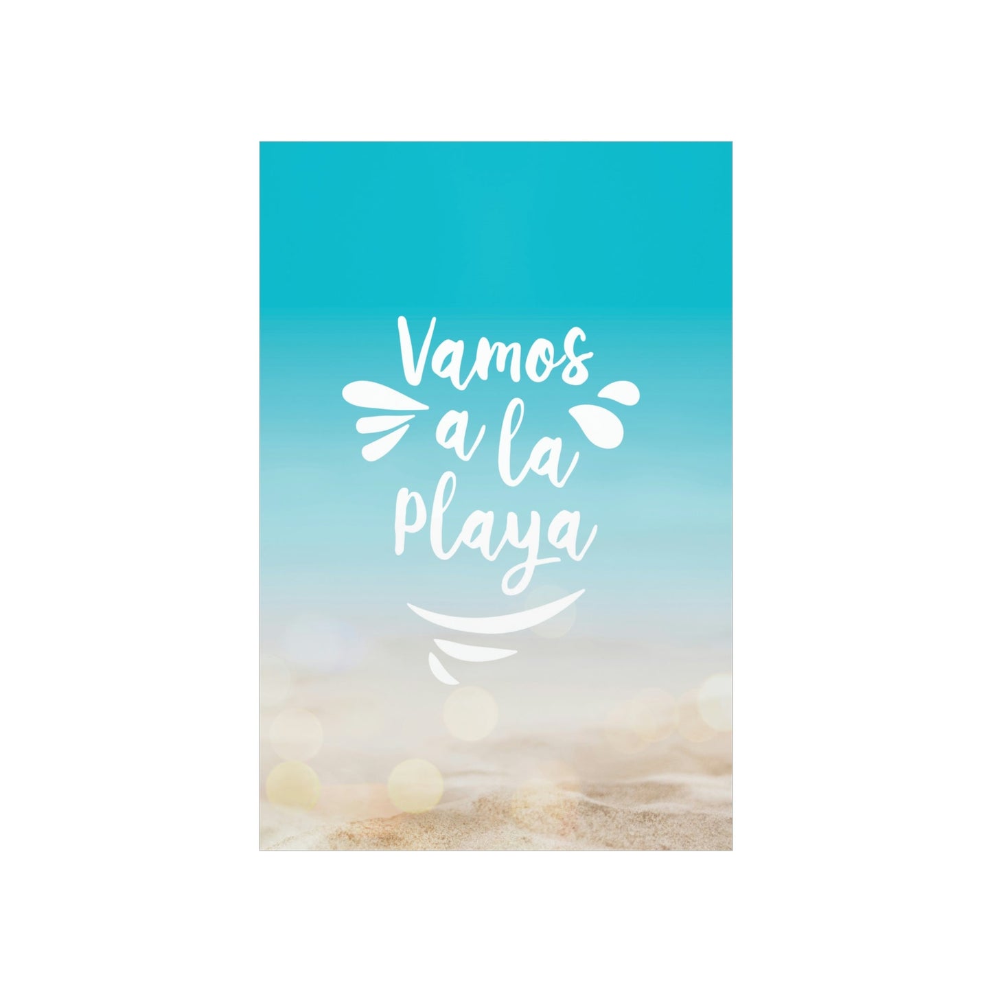 Vamos A La Playa Let's Go To The Beach Sand Art Premium Matte Vertical Posters Ichaku [Perfect Gifts Selection]