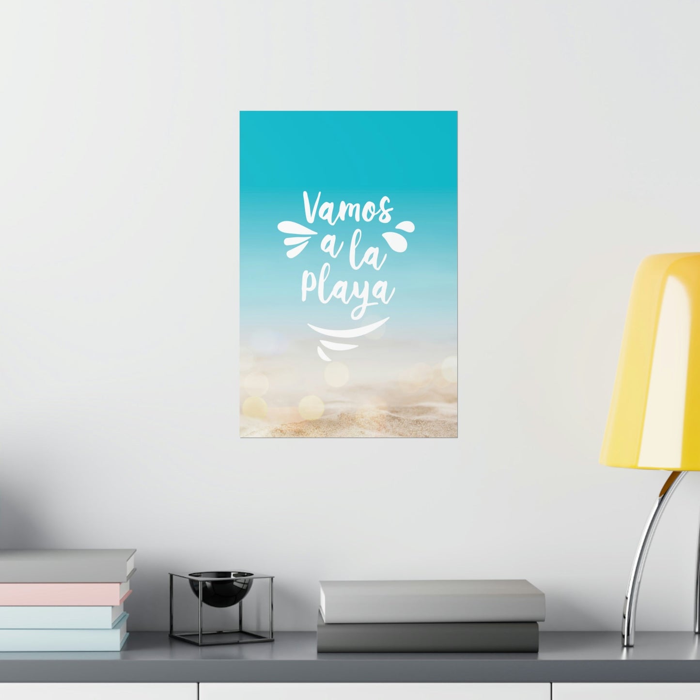 Vamos A La Playa Let's Go To The Beach Sand Art Premium Matte Vertical Posters Ichaku [Perfect Gifts Selection]