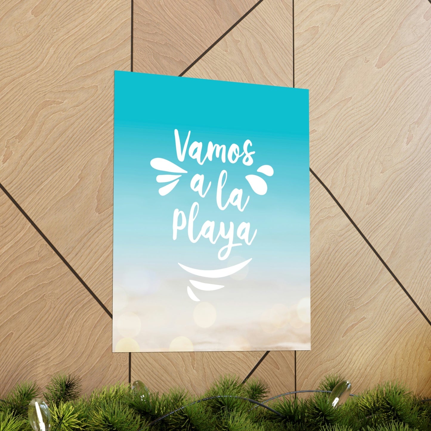 Vamos A La Playa Let's Go To The Beach Sand Art Premium Matte Vertical Posters Ichaku [Perfect Gifts Selection]