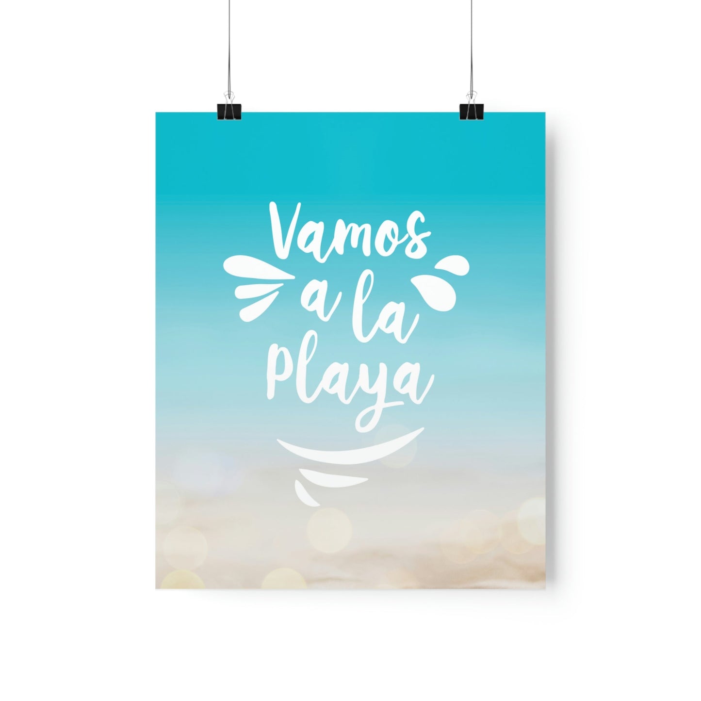 Vamos A La Playa Let's Go To The Beach Sand Art Premium Matte Vertical Posters Ichaku [Perfect Gifts Selection]