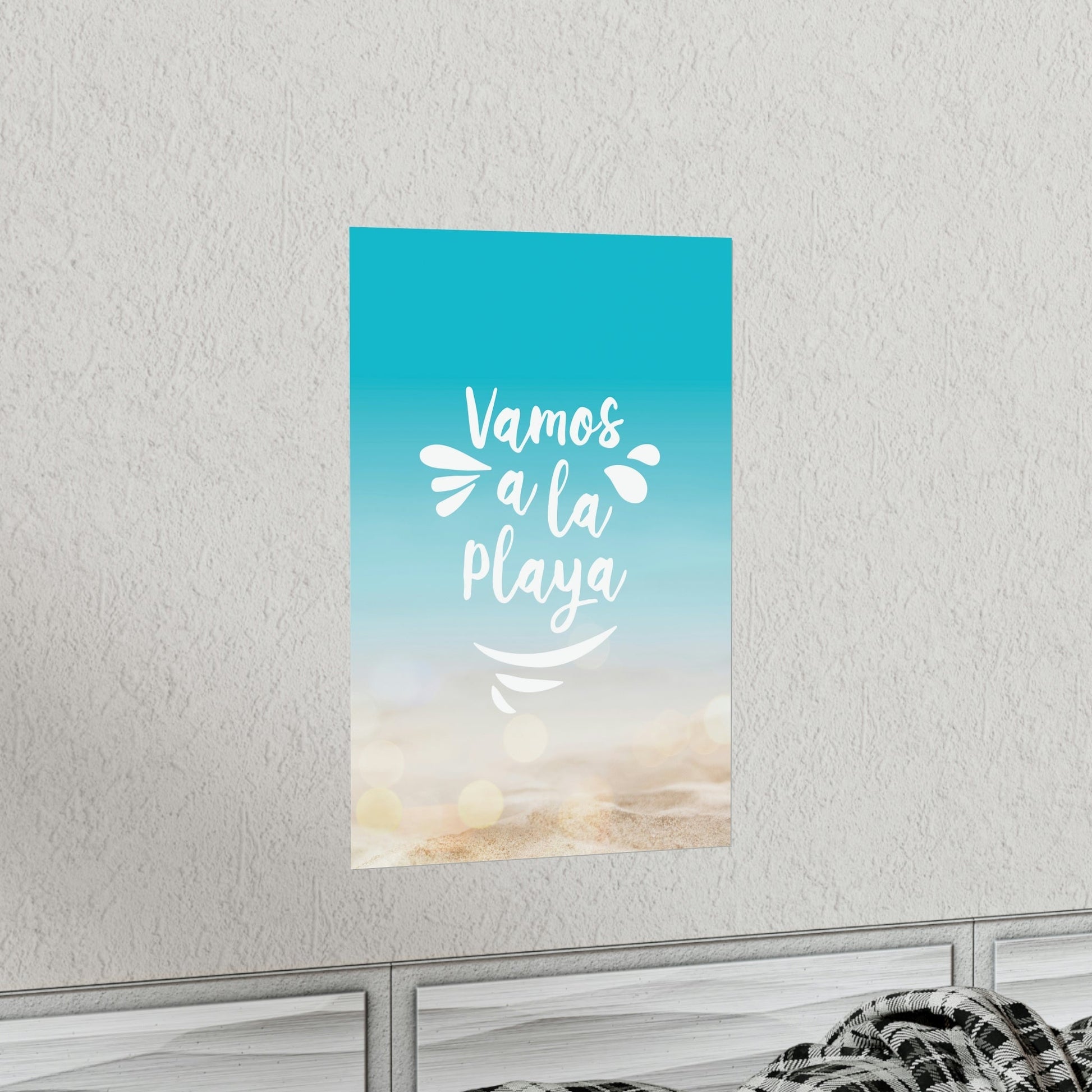 Vamos A La Playa Let's Go To The Beach Sand Art Premium Matte Vertical Posters Ichaku [Perfect Gifts Selection]