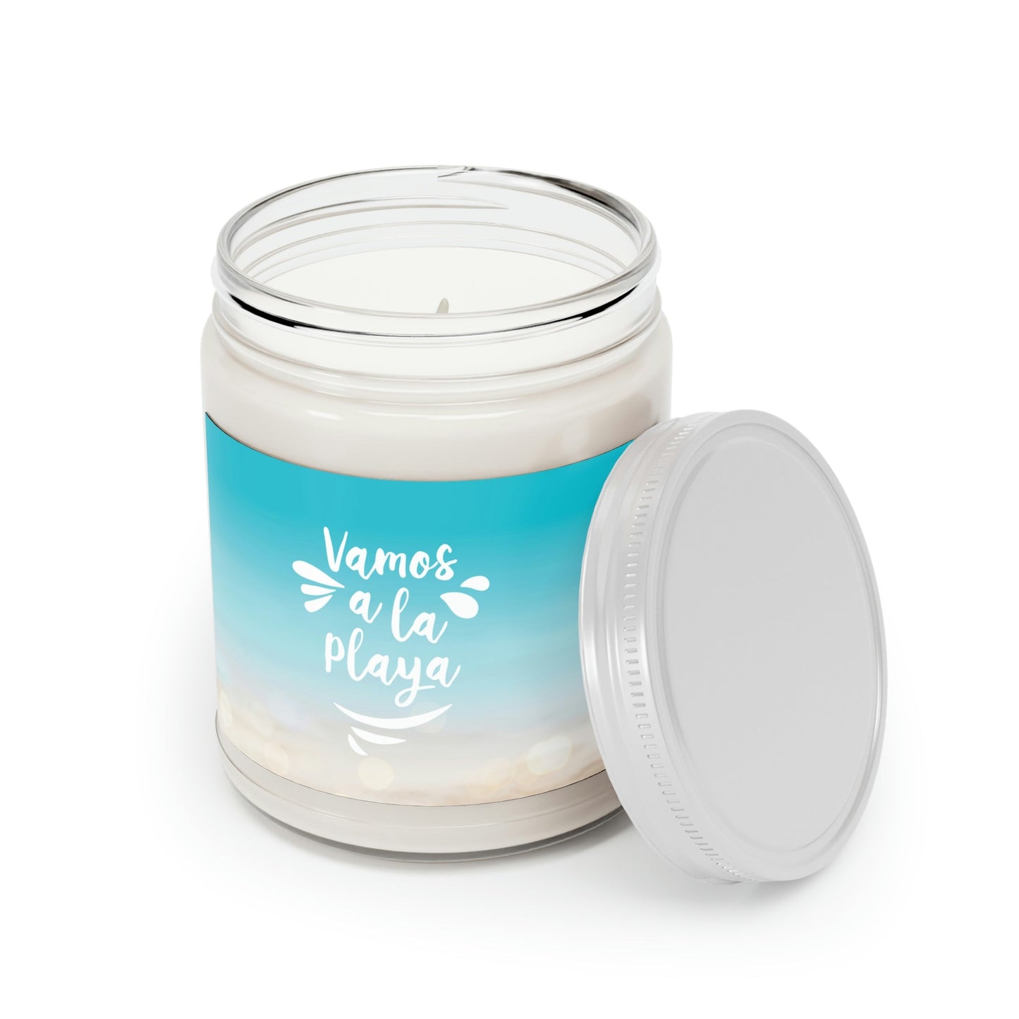 Vamos A La Playa Let's Go To The Beach Sand Art Scented Candle Up to 60hSoy Wax 9oz Ichaku [Perfect Gifts Selection]
