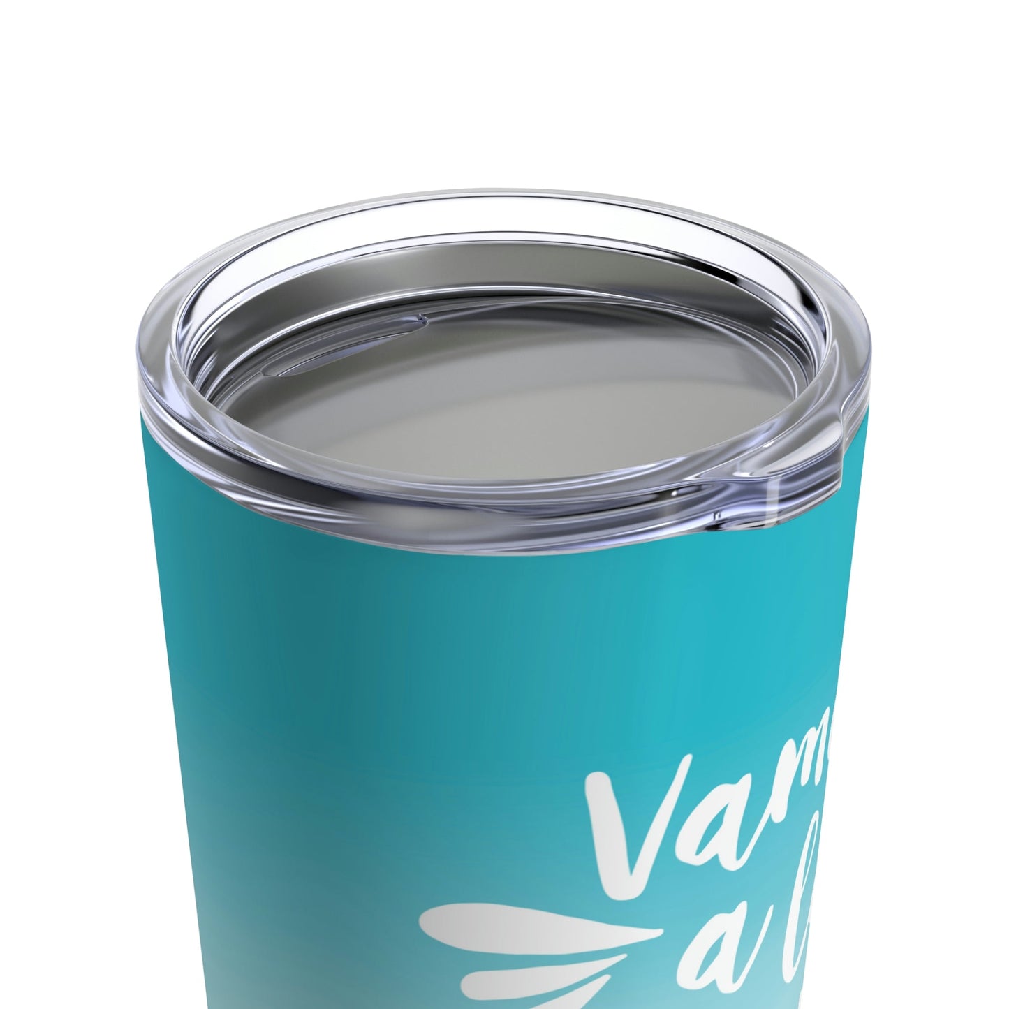Vamos A La Playa Let's Go To The Beach Sand Art Stainless Steel Hot or Cold Vacuum Tumbler 20oz Ichaku [Perfect Gifts Selection]