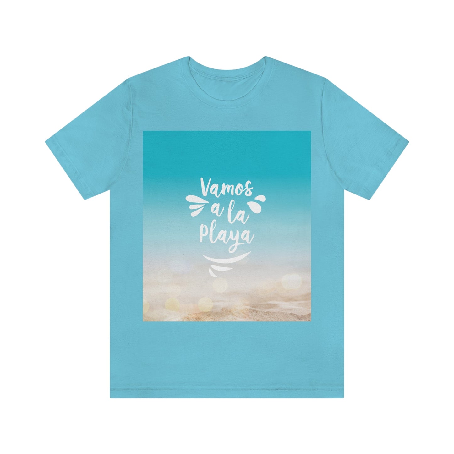 Vamos A La Playa Let's Go To The Beach Sand Art Unisex Jersey Short Sleeve T-Shirt Ichaku [Perfect Gifts Selection]