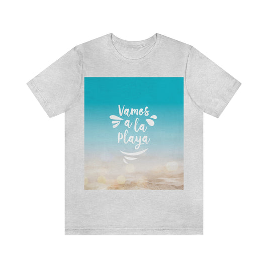 Vamos A La Playa Let's Go To The Beach Sand Art Unisex Jersey Short Sleeve T-Shirt Ichaku [Perfect Gifts Selection]