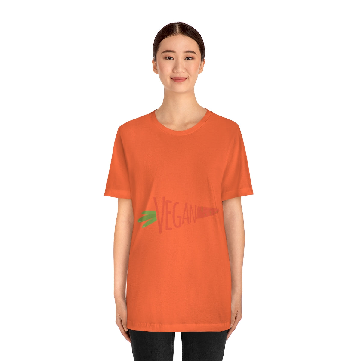 Vegan Food Healthy Meal Orange Simple Carrot  Unisex Jersey Short Sleeve T-Shirt Ichaku [Perfect Gifts Selection]