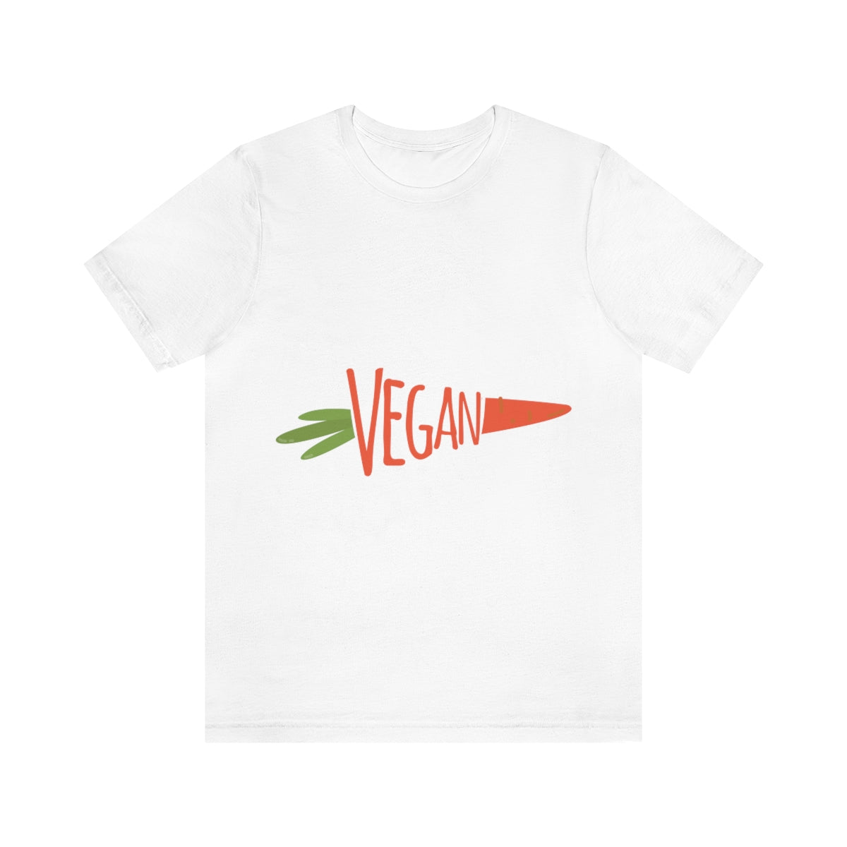 Vegan Food Healthy Meal Orange Simple Carrot  Unisex Jersey Short Sleeve T-Shirt Ichaku [Perfect Gifts Selection]