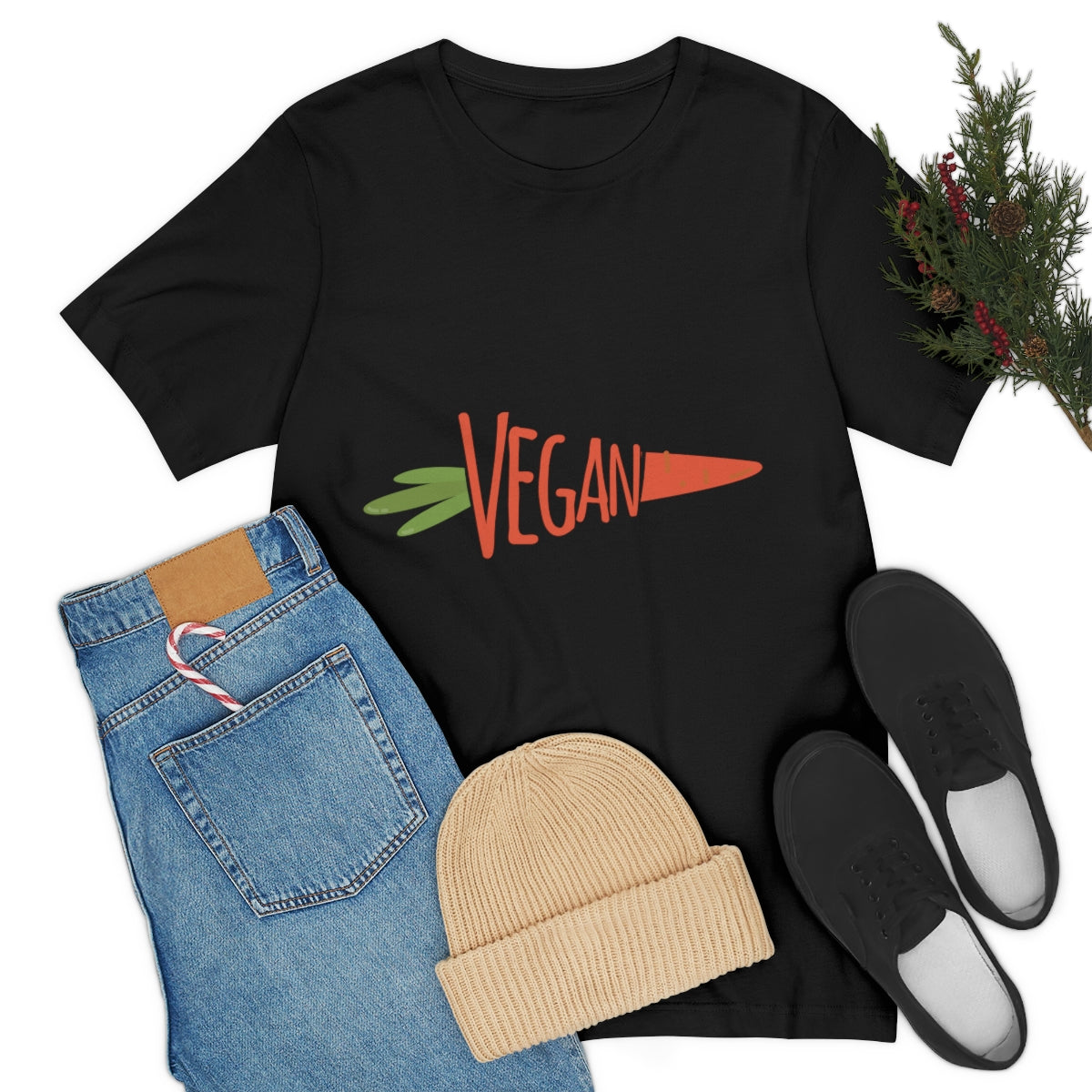 Vegan Food Healthy Meal Orange Simple Carrot  Unisex Jersey Short Sleeve T-Shirt Ichaku [Perfect Gifts Selection]