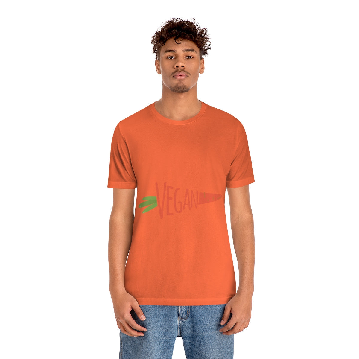 Vegan Food Healthy Meal Orange Simple Carrot  Unisex Jersey Short Sleeve T-Shirt Ichaku [Perfect Gifts Selection]