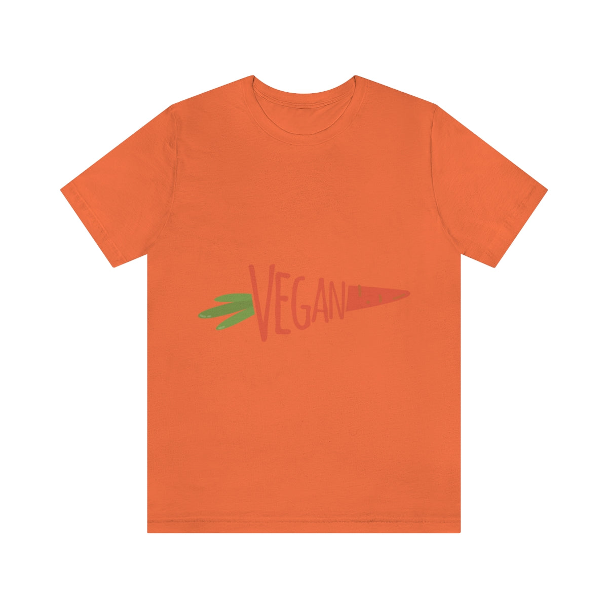 Vegan Food Healthy Meal Orange Simple Carrot  Unisex Jersey Short Sleeve T-Shirt Ichaku [Perfect Gifts Selection]