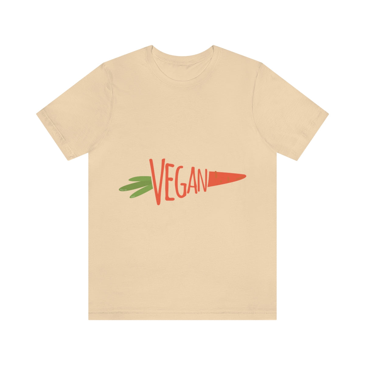 Vegan Food Healthy Meal Orange Simple Carrot  Unisex Jersey Short Sleeve T-Shirt Ichaku [Perfect Gifts Selection]