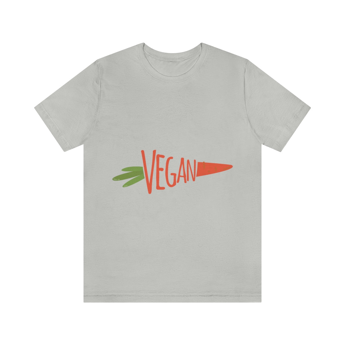 Vegan Food Healthy Meal Orange Simple Carrot  Unisex Jersey Short Sleeve T-Shirt Ichaku [Perfect Gifts Selection]