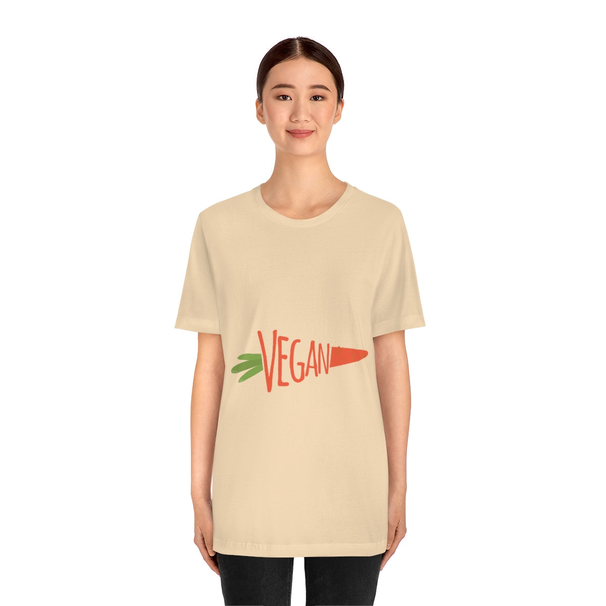 Vegan Food Healthy Meal Orange Simple Carrot  Unisex Jersey Short Sleeve T-Shirt Ichaku [Perfect Gifts Selection]