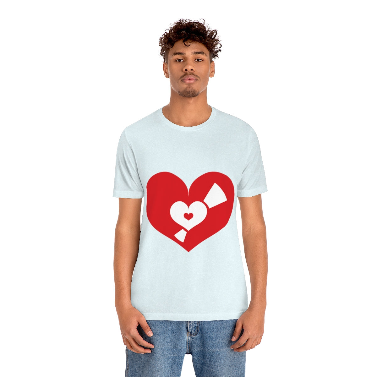 Vinyl Record Music Heart Music Fan 1980s Nostalgia Unisex Jersey Short Sleeve T-Shirt Ichaku [Perfect Gifts Selection]