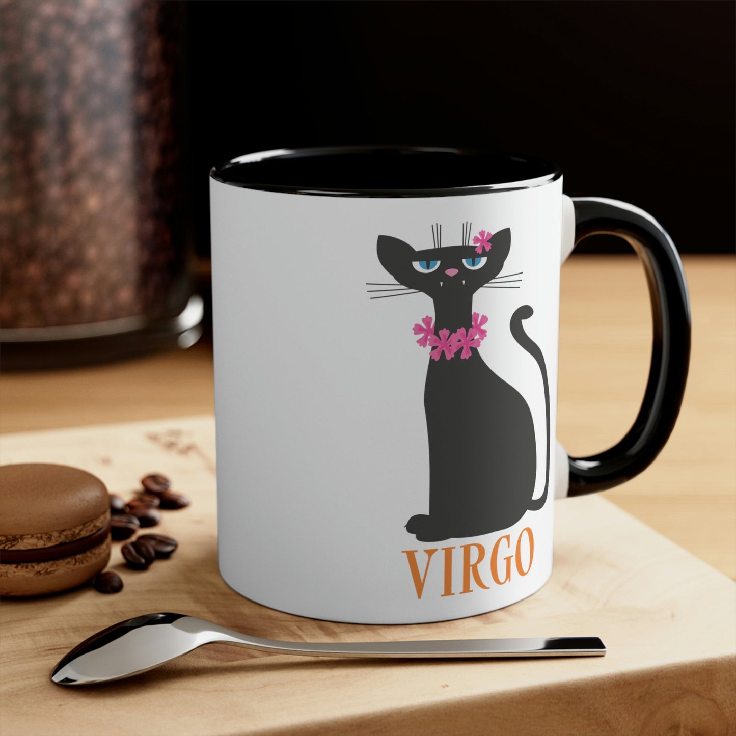 Virgo Cat Zodiac Sign Classic Accent Coffee Mug 11oz Ichaku [Perfect Gifts Selection]