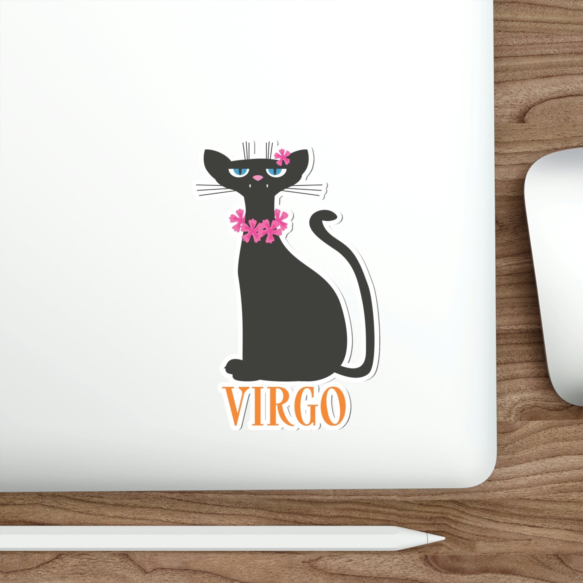 Virgo Cat Zodiac Sign Die-Cut Sticker Ichaku [Perfect Gifts Selection]