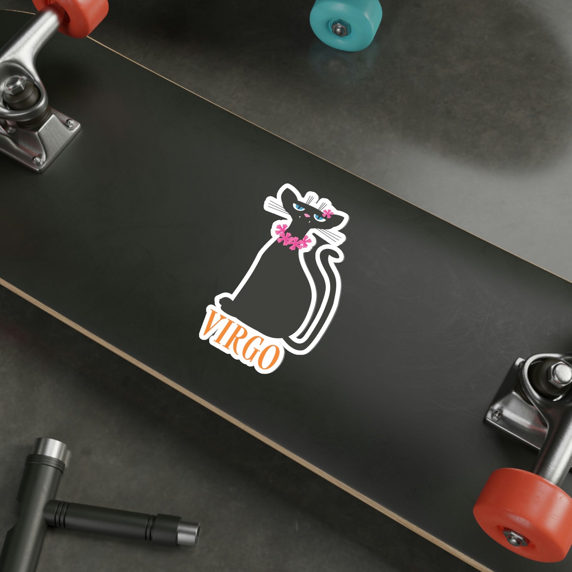 Virgo Cat Zodiac Sign Die-Cut Sticker Ichaku [Perfect Gifts Selection]