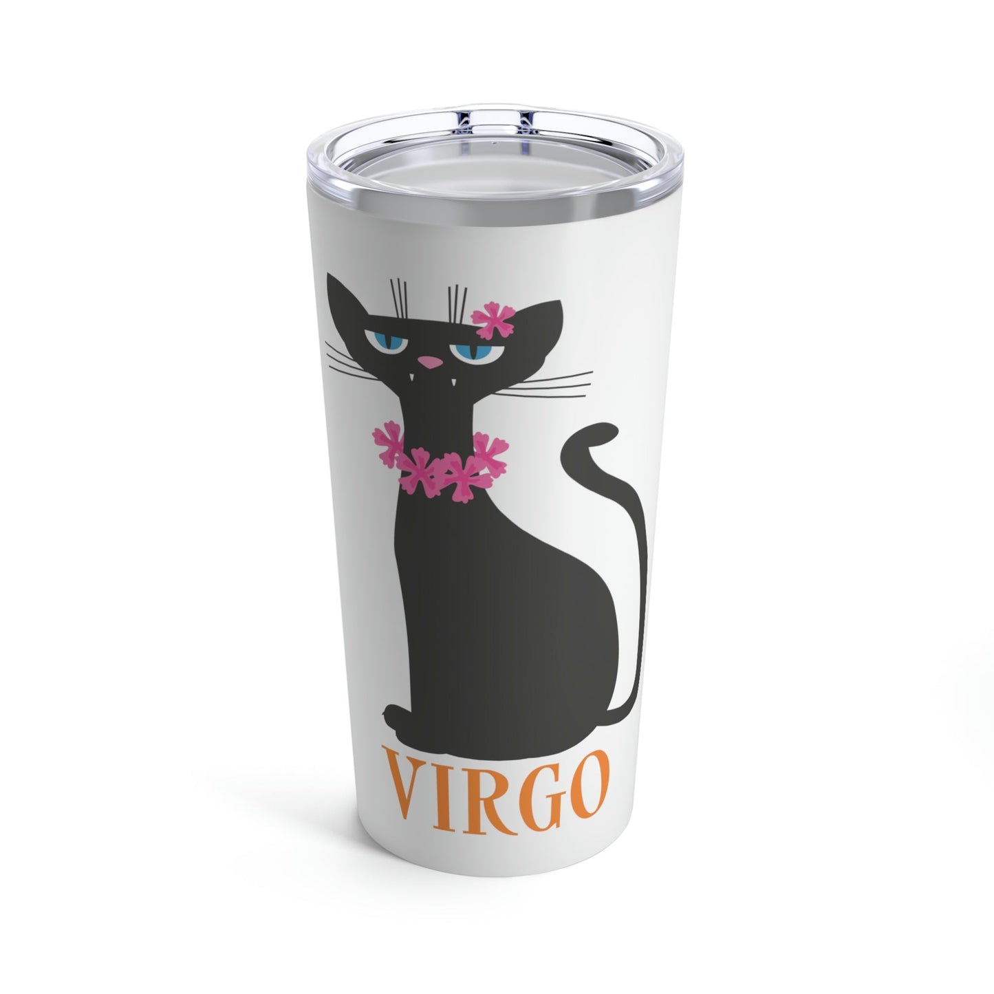 Virgo Cat Zodiac Sign Stainless Steel Hot or Cold Vacuum Tumbler 20oz Ichaku [Perfect Gifts Selection]